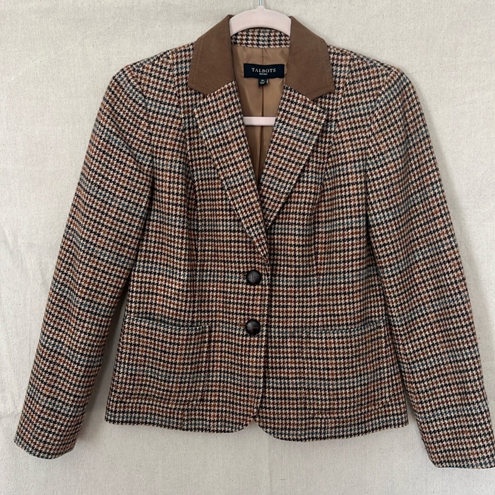 Talbots Houndstooth Blazer